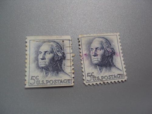 марка США 1963 стандарт личности история люди Президент Джордж Вашингтон лот 2 шт гаш №2476