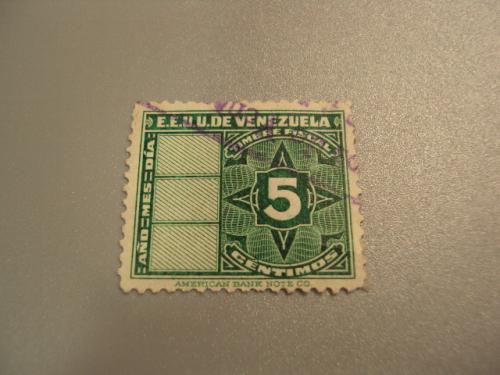 марка Венесуэла 1965 стандарт 5 сентимос гаш №1761