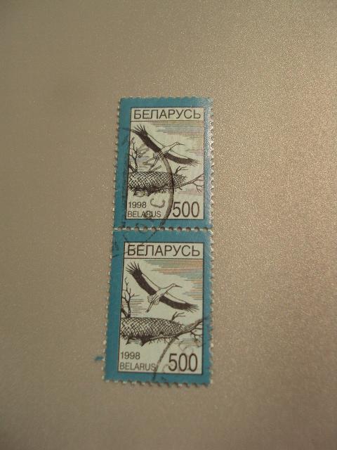 марки сцепка Беларусь 1998 стандарт птицы аист гаш №1818