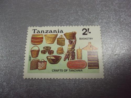 марки сцепка Танзания 1987 корзины ручные работы негаш №1867