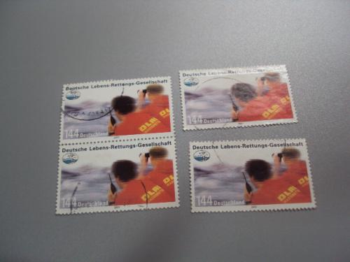 марки сцепки Германия 2003 служба форма Немецкое общество спасения жизни лот 4 шт гаш №1984