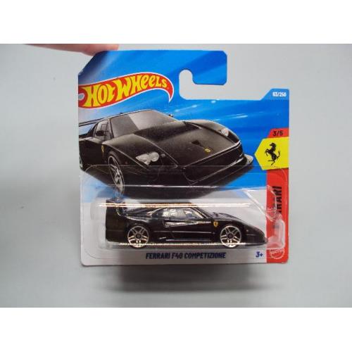Машинка модель автомобіль Hot Wheels black Ferrari F40 Competizione  чорний феррарі №19057с