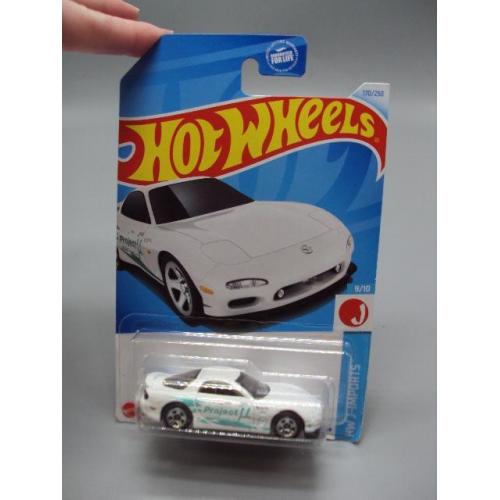 Машинка модель автомобіль Hot Wheels white 95 Mazda RX-7 project біла мазда №19047с