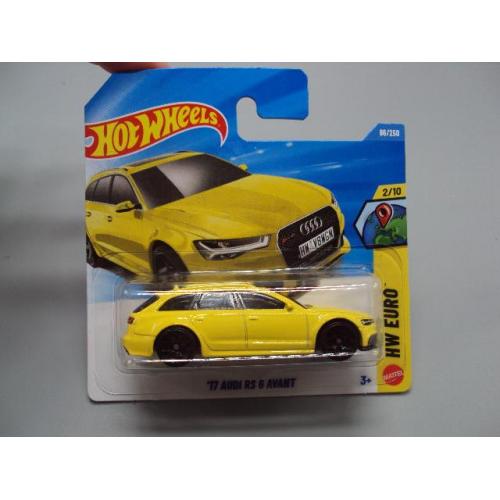 Машинка модель автомобіль Hot Wheels yellow 17 Audi RS 6 Avant жовта ауді авант №19058с
