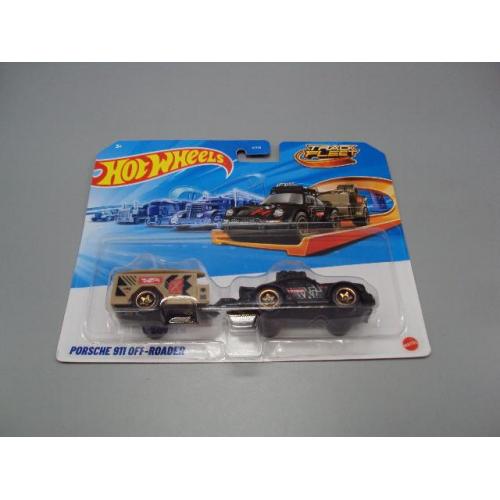 Машинка модель Hot Wheels Porsche 911 Off-Roader с прицепом трейлер 2024 Malaysia №18740с