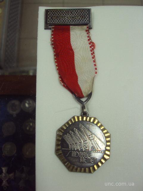 медаль музыкальный фестиваль бремен 1992 №10539