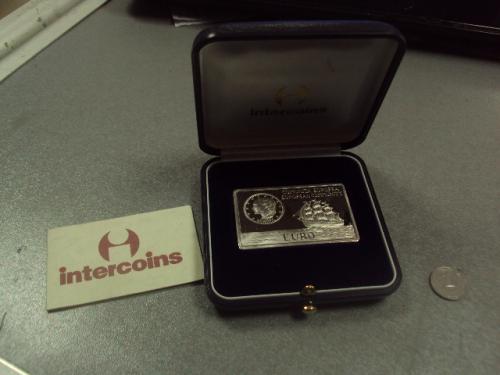 медаль серебро парусник comunitatea europeana rinaldi turist 1949-1999 intercoins вес 24.83 №8988