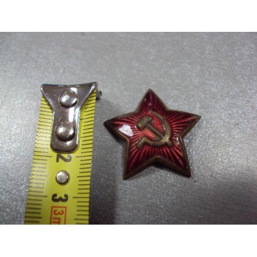 милитария кокарда звездочка ссср латунь эмаль 28 мм №2474