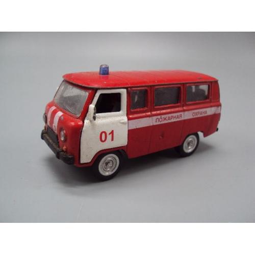 Модель машинка пожарная охрана 01 машина УАЗ буханка автомобиль размер 4х8,5 см №15593