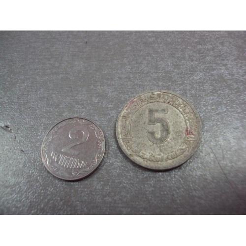монета алжир 5 сентим 1974-1977 №8667