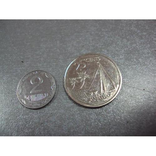 монета багамские острова багамы 25 центов 2015 №7907