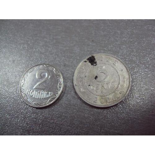 монета белиз 5 центов 2006 №8280