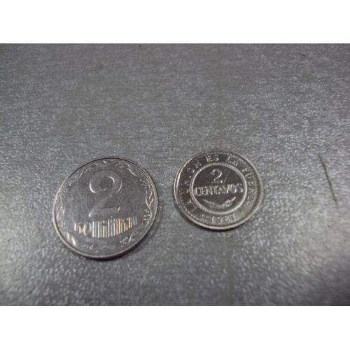 монета боливия 2 сентаво 1987 сохран №8566