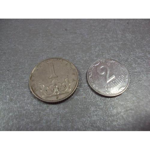 монета чехия 1 крона 2001 №8857