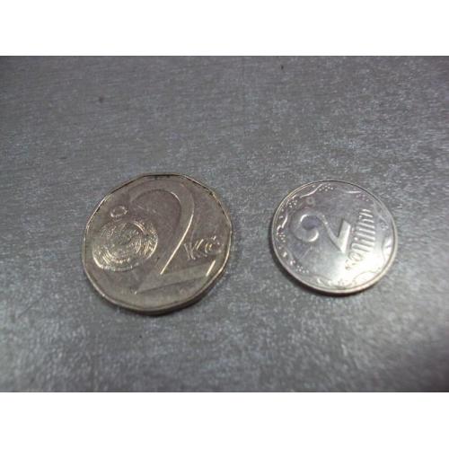 монета чехия 2 кроны 1993 №8800