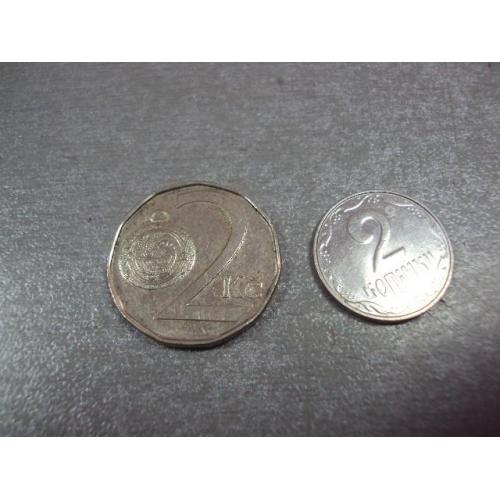 монета чехия 2 кроны 1998 №8788