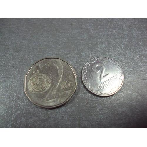 монета чехия 2 кроны 2001 №8796