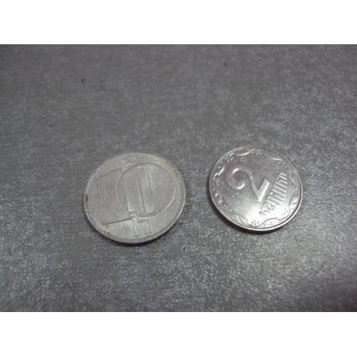 монета чехословакия 10 геллеров 1989 №9933