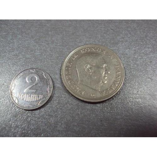 монета дания 1 крона 1966 №8296