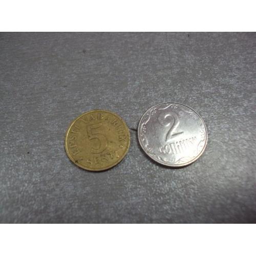 монета эстония 5 сенти 1991 №8474