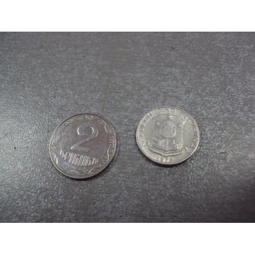 монета  филиппины 1 сентимо 1974 сохран №8034