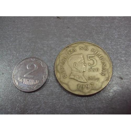 монета  филиппины 5 писо 1997 №8032
