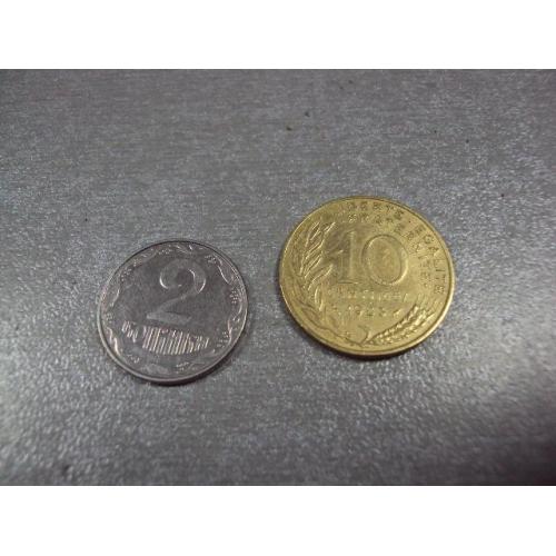 монета франция 10 сантимов 1983 №8388