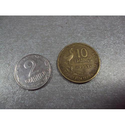 монета франция 10 сантимов 1997 №8402