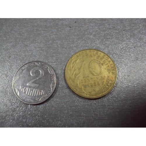 монета франция 10 сентимов 1984 №8390
