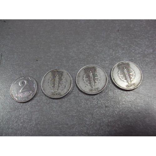 монета гдр 5 пфеннигов 1949 лот 3 шт №8536