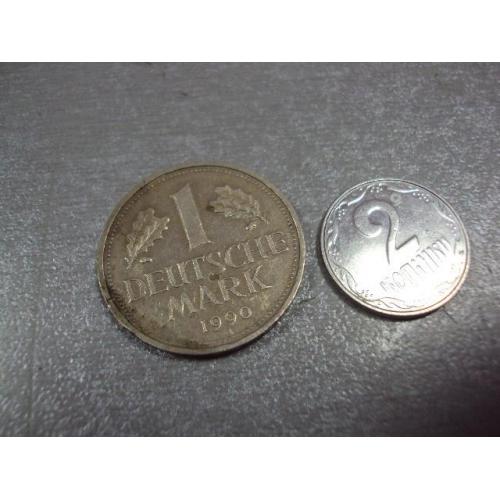 монета германия 1 марка 1990 G №8760