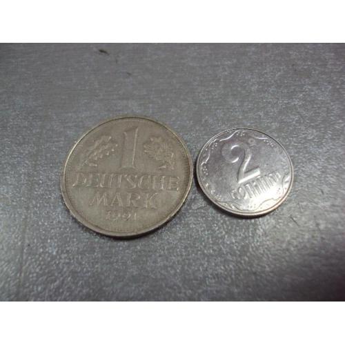 монета германия 1 марка 1991 F №8778