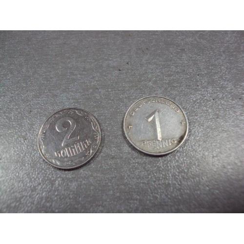 монета германия 1 пфенниг 1952 №8416
