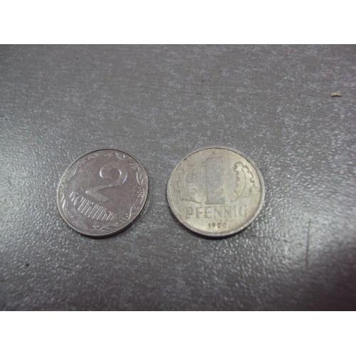 монета германия 1 пфенниг 1980 №9104