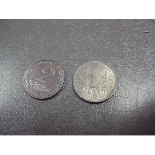 монета германия 1 пфенниг 1984 №9117