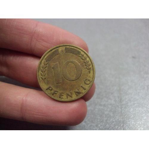 монета германия 10 пфеннигов 1950 №9549