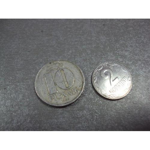 монета германия 10 пфеннигов 1965 №8699