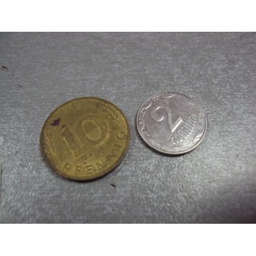 монета германия 10 пфеннигов 1990 №9572