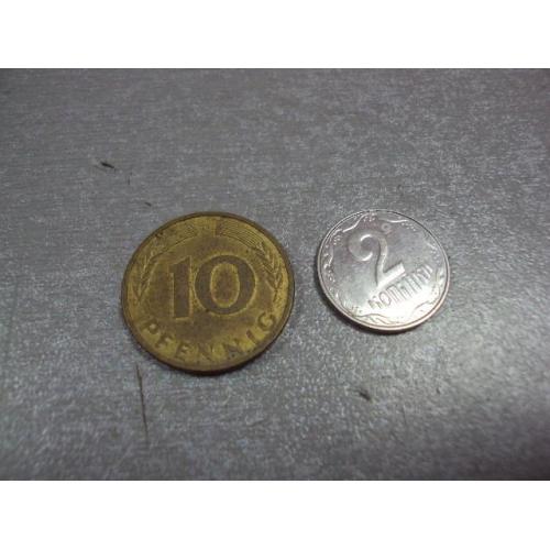 монета германия 10 пфеннигов 1992 №8719