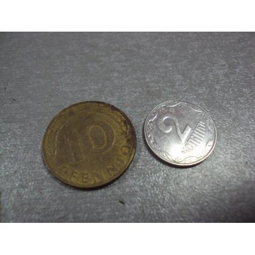 монета германия 10 пфеннигов 1993 №9657