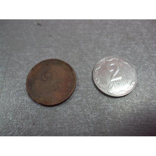монета германия 2 пфеннига 1995 №9964