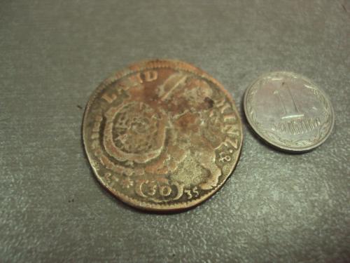 монета германия 30 крейцеров 1735 бавария серебро №14870