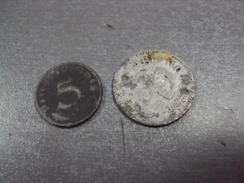 монета германия 5 пфеннигов 1941 А, 50 пфеннигов 1940 F лот 2 шт №7947