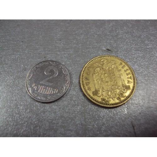 монета испания 1 песо 1966 №8333