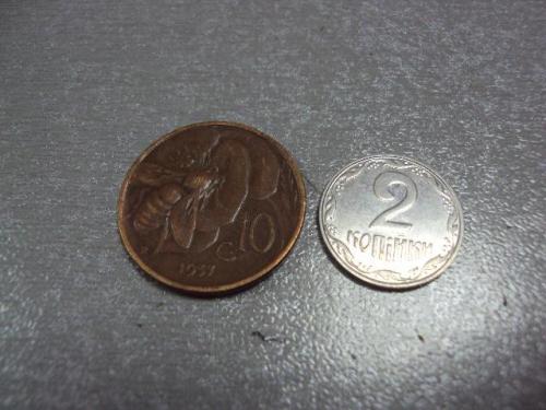 монета италия 10 чентезимо 1937 №7857