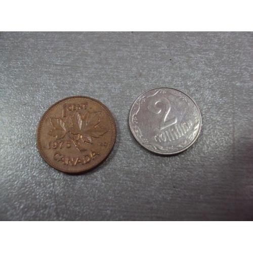 монета канада 1 цент 1975 №9527