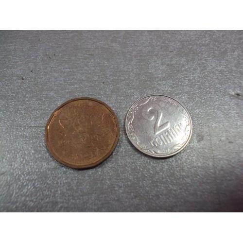 монета канада 1 цент 1991 №9523