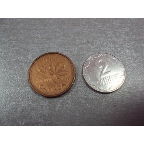 монета канада 1 цент 1992 №9538