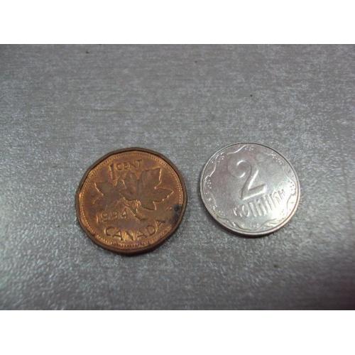 монета канада 1 цент 1994 №9537