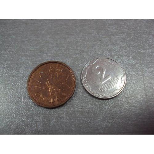 монета канада 1 цент 1995 №9536